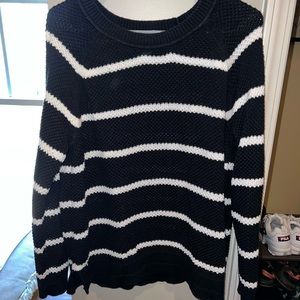 Black and White Striped Sweater
